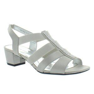 David Tate Womens Eve Sandals SILVER SATIN